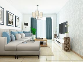 两居室现代风格83平客厅沙发装修效果图片大全