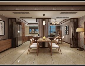 中海金璽公館180平米別墅中式風(fēng)格餐廳裝修圖片