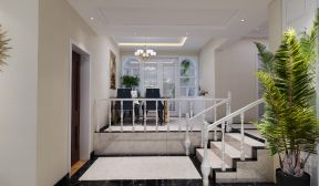 青山家园168平米欧式风格餐厅楼梯装修图片