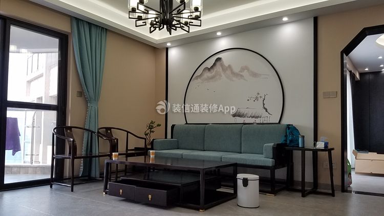 桦林彩云城四居197平新中式风格休闲区沙发圈椅设计图片