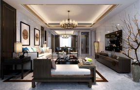 翡翠明珠四居170平中式风格客厅沙发效果图片
