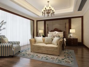 340平方美式风格别墅卧室装修设计效果图