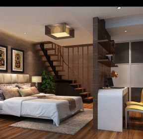 25平米一居室现代风格卧室装修设计效果图-每日推荐