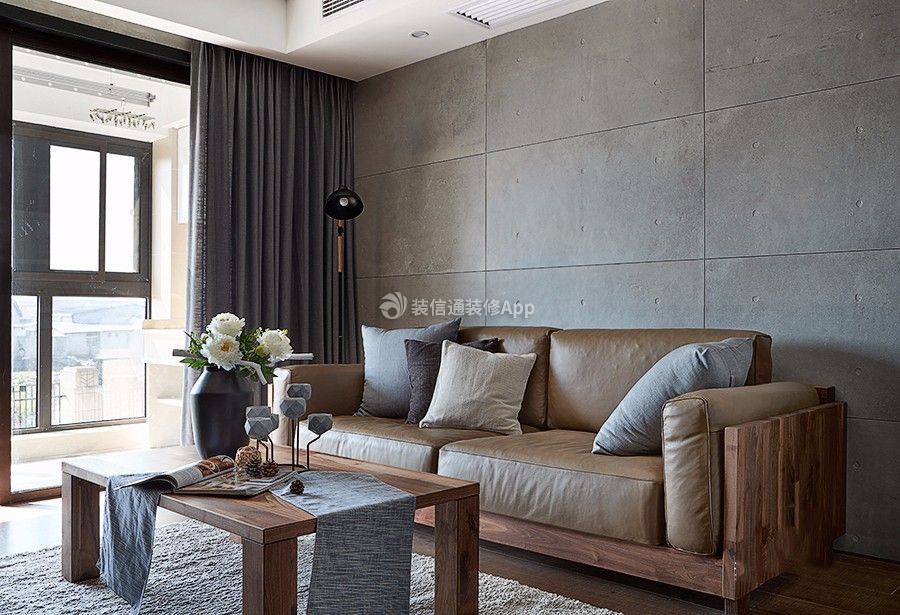 现代风格一居89平客厅沙发装修设计效果图