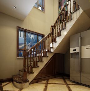 268平米复式新中式风格楼梯装修设计效果图