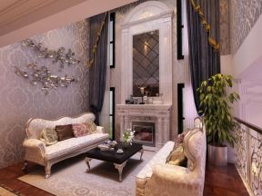 500平米欧式别墅沙发背景墙装修设计效果图
