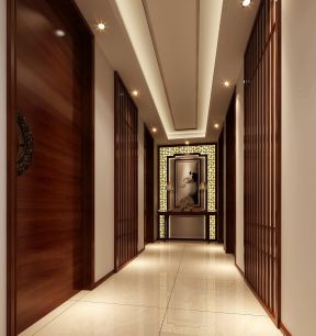 180平米四居室新中式风格过道装修设计效果图