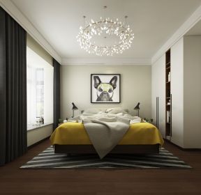 98平米两居室现代风格主卧装修设计效果图图片