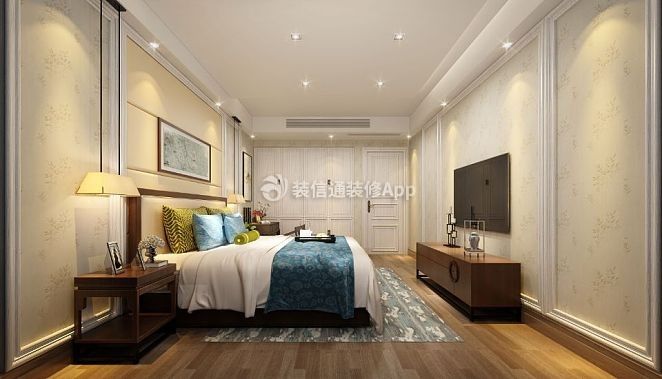 欧式风格别墅400平卧室装修效果图图片