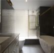 现代简约风格140平三室一厅卫生间浴缸装修设计图
