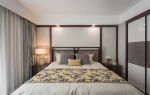 250平米新中式风格别墅卧室床头背景墙装修效果图