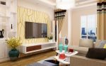 现代简约风格80平两居室客厅电视墙装修效果图大全