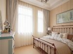 蓝色地中海风格120平米复式卧室窗帘装修效果图
