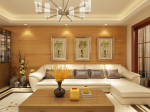 简约现代风格105平米三居室客厅沙发装修效果图