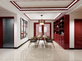 125平米简约中式风格餐厅壁柜效果图欣赏