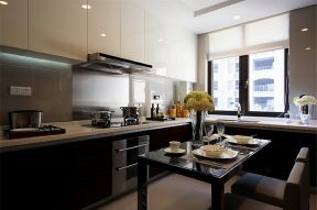 时尚现代风格128平米四居室厨房餐厅设计效果图