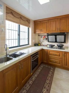 146平米三室两厅美式风格厨房装修设计效果图案例