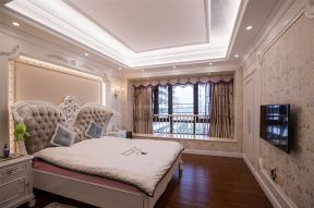 欧式风格218平米平层卧室床头背景墙设计效果图