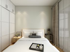 现代简约风格75平米两居室卧室衣柜装修效果图