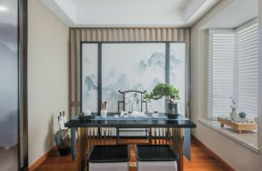 中式风格二居115平茶室家装效果图图片赏析