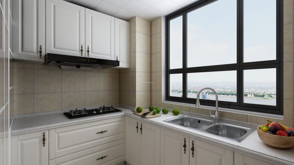 2023现代风格127平厨房橱柜装修设计图片欣赏