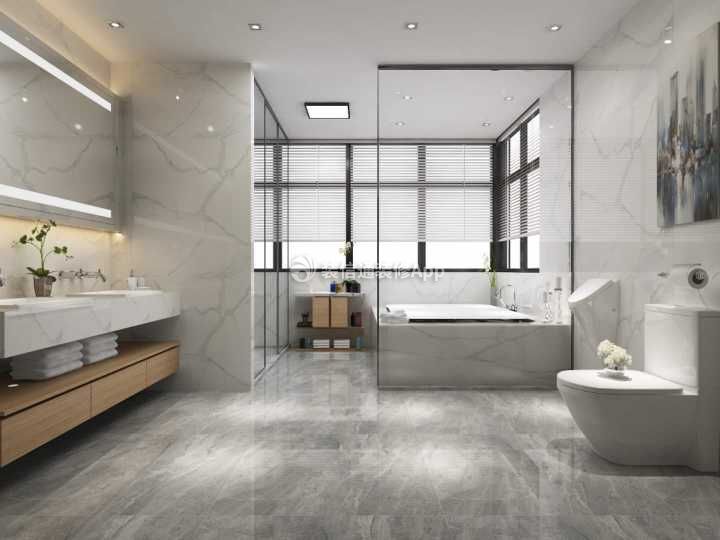 现代风格443平别墅卫生间淋浴房设计图片