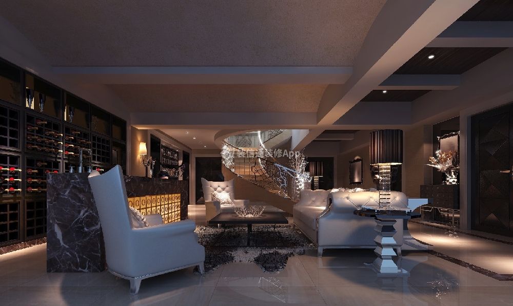 豪华欧式风格800平米别墅客厅沙发装修图片