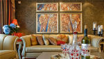 223平米别墅现代美式风格客厅背景墙装饰图片