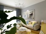 92平米现代风格客厅沙发装修设计图片欣赏