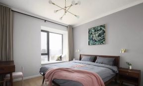 北欧风格131平米三居室卧室床装修效果图欣赏