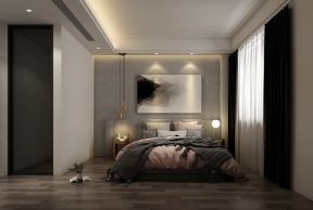 四居140平现代简约风格卧室床头灯图片