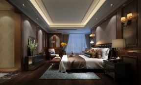 别墅340平美式风格卧室壁灯图片