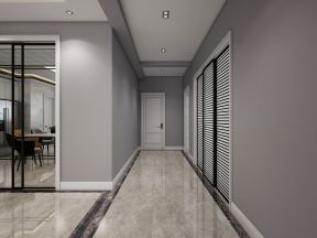 223平米三居室现代简约风格走廊吊顶装修设计效果图