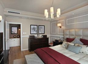 美式风格114平三居室卧室装修效果图大全2023图片