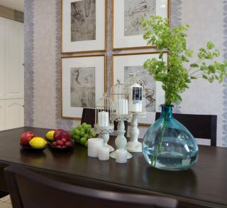 122平米三居室美式风格花瓶摆件装修效果图欣赏
