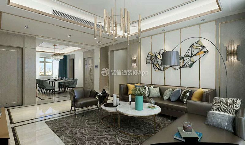 万龙台北明珠现代风格120平三居室装修案例