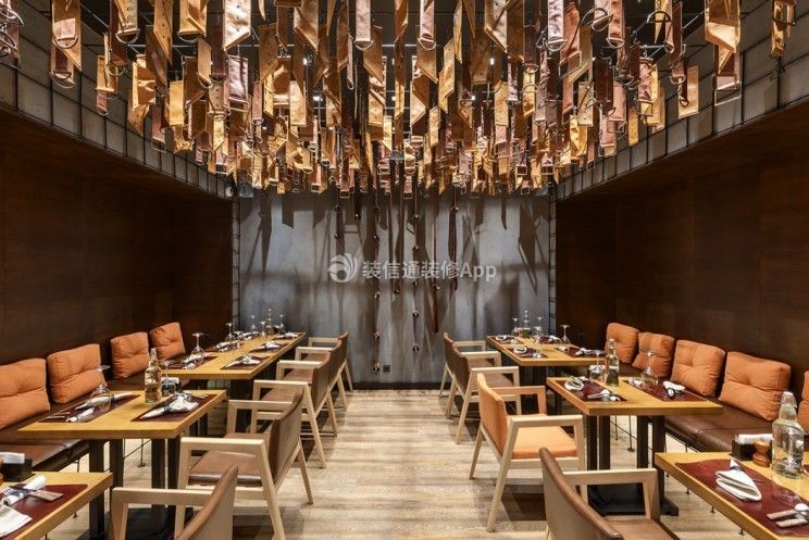 上海西餐厅现代风格480平米装修效果图案例