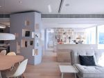 驼宝山广场150平米现代风格二居室装修效果图