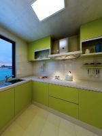 112平欧式风格三居室厨房装修效果图片欣赏