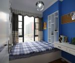 气质蓝北欧风格94平米三居室书房榻榻米设计图片