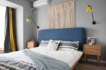 时尚北欧风格84平米三居室卧室床头灯具设计图片
