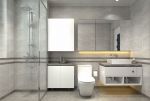 现代简约风格119平米三居室卫生间干湿分离设计图片