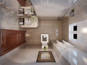 新中式风格180平米三居室卫生间装修效果图