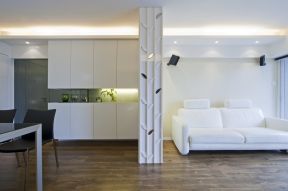 86平米三居室现代风格沙发背景墙装修设计效果图