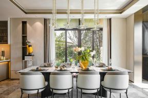 别墅500平美式风格餐厅装修设计效果图欣赏