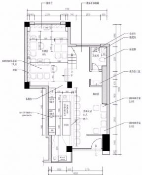 酒吧1200平裝修設(shè)計戶型圖