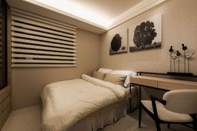 98平米现代简约风格三居室卧室床头装修效果图