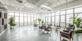 现代风格4000平办公室休闲区装修