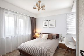 北欧风格142平米四居室卧室窗帘装修效果图欣赏