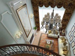 欧式风格别墅140平别客厅装设计俯视图图片